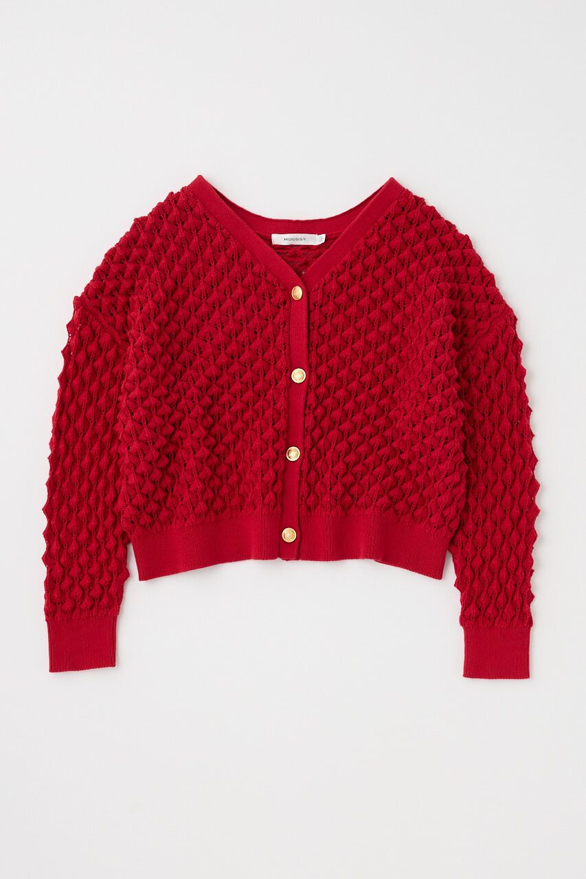 MOUSSY「PEAK STITCH ニットカーディガン」|カーディガン|