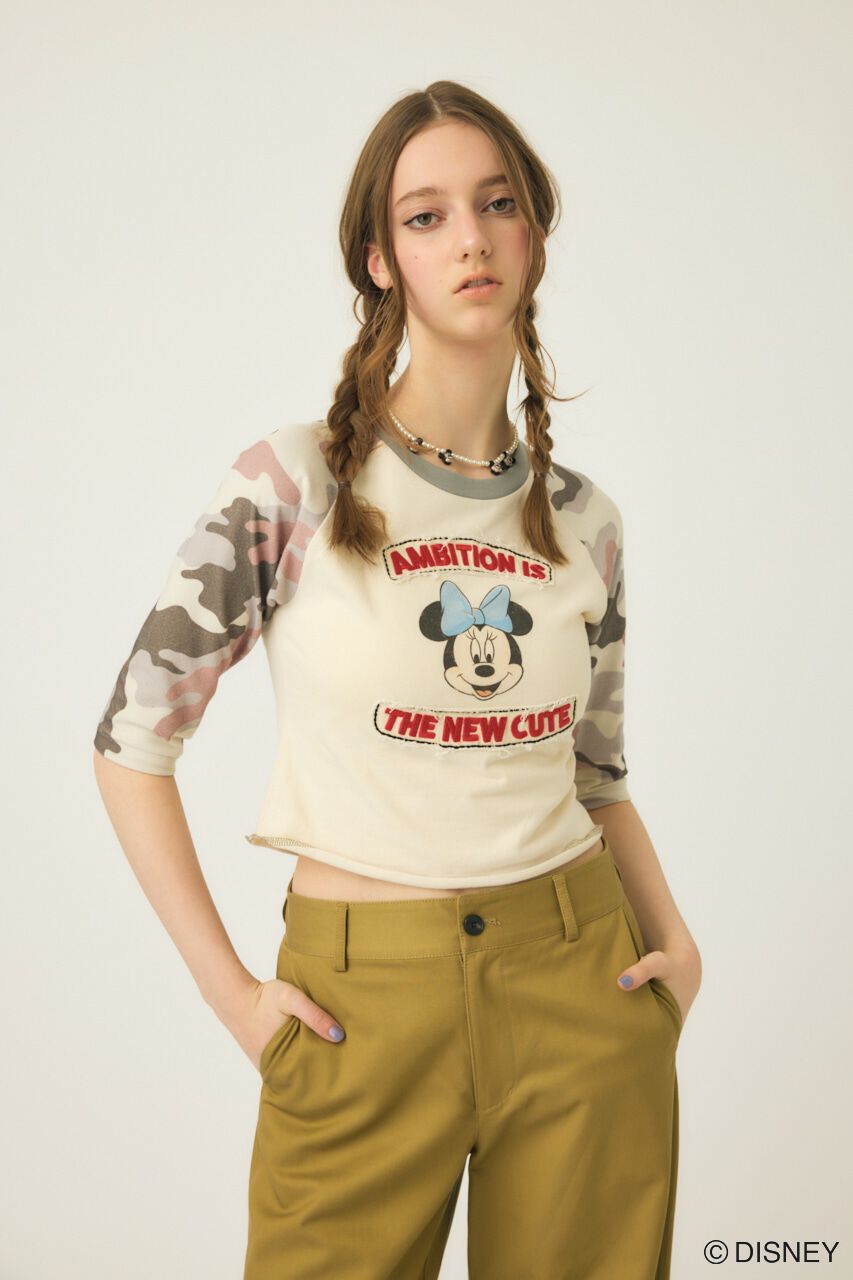 MOUSSY「MD PATCHED ラグランTシャツ / MINNIE」|Tシャツ・カットソー|