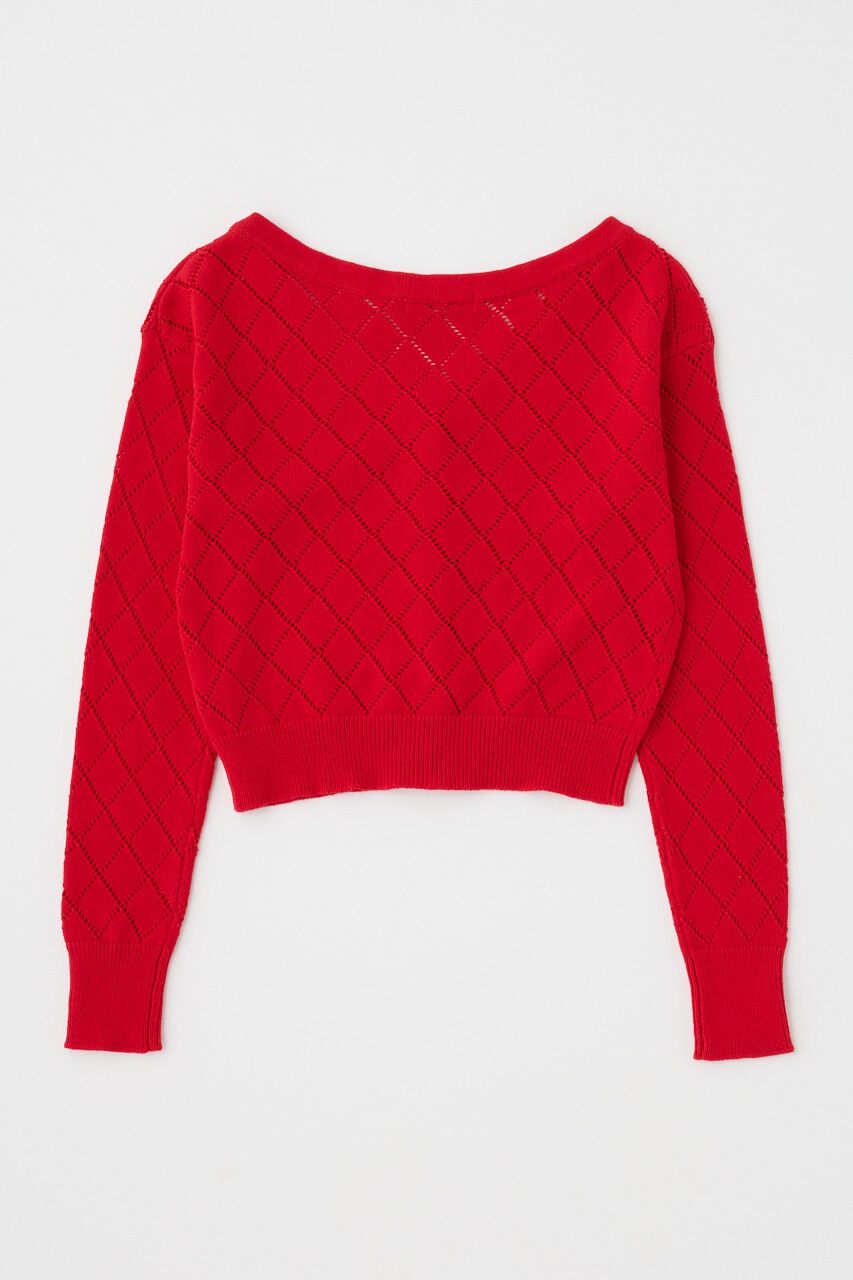 MOUSSY「EYELET ニットカーディガン」|ニット・セーター|