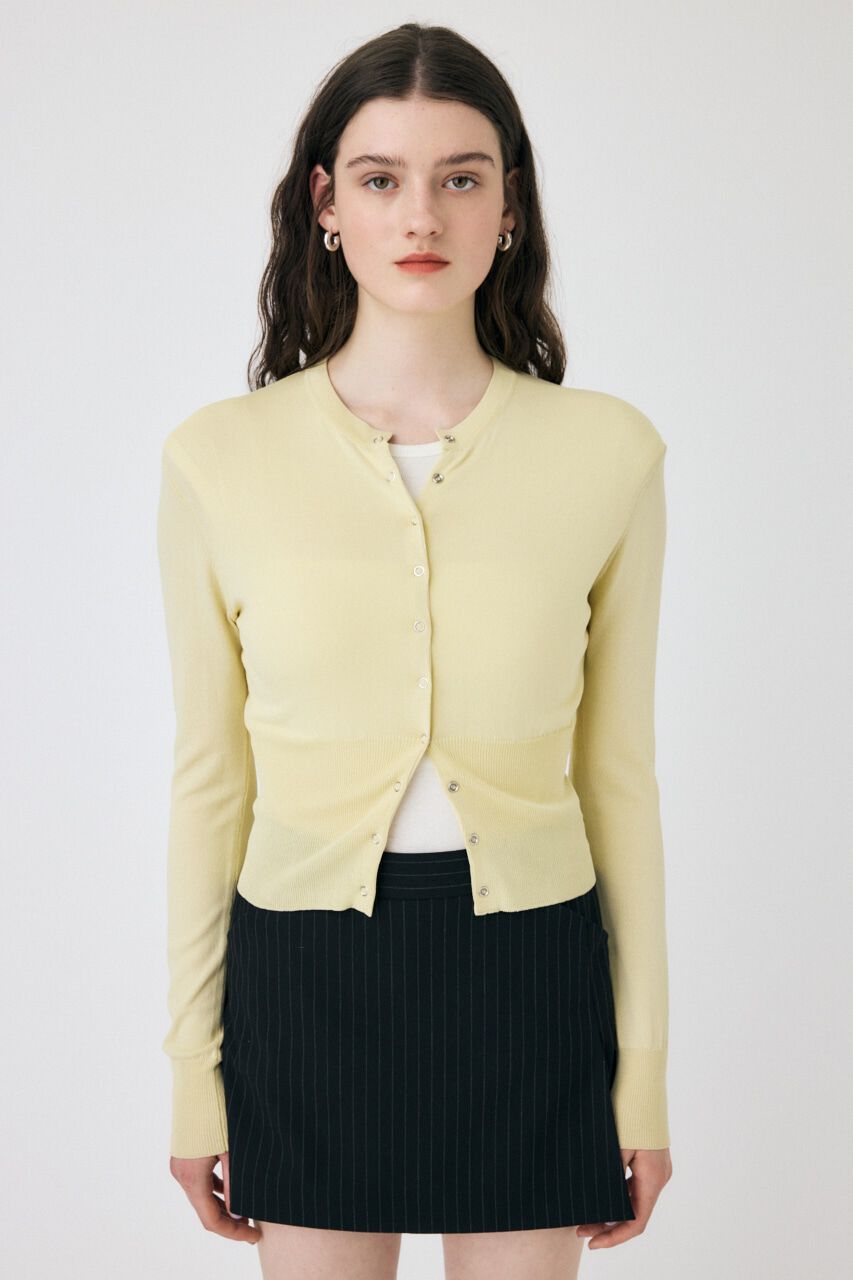 MOUSSY「WAIST SWITCHING カーディガン」|カーディガン|