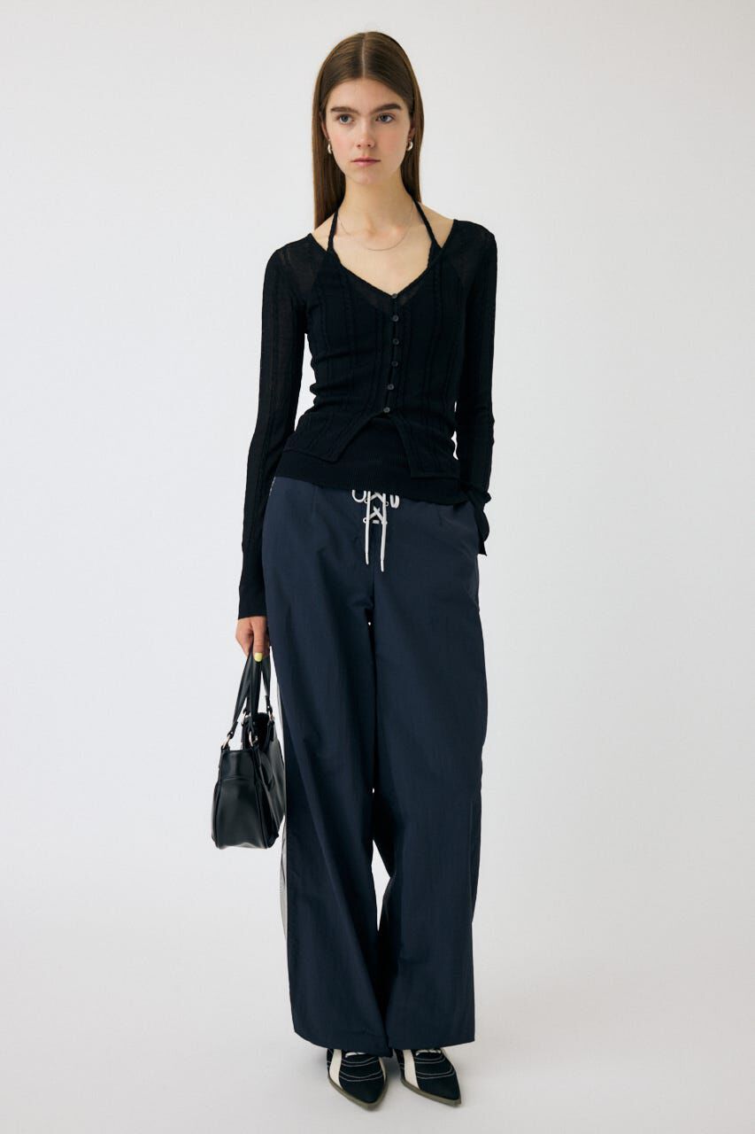 MOUSSY「SHEER CABLE カーディガン」|カーディガン|