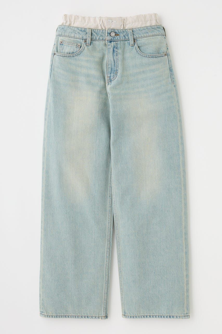 MOUSSY「BOXER LAYERED STRAIGHT デニム」|デニム|