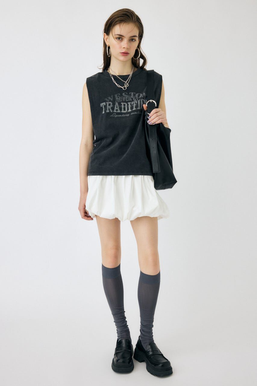 MOUSSY「OVERLAPPING LOGOS ノースリーブ TEE」|タンクトップ|