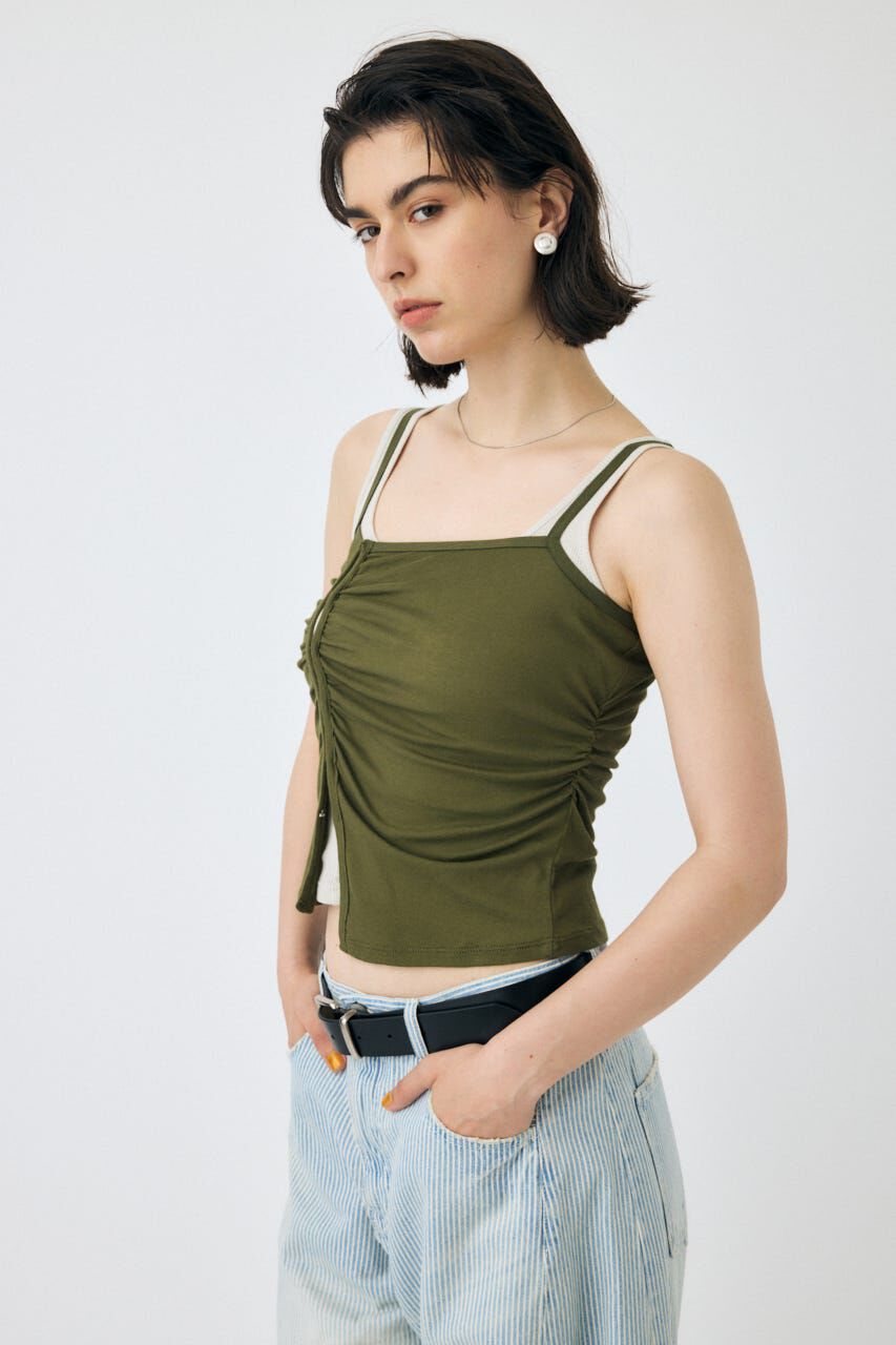 MOUSSY「DOUBLE LAYERED SHEER タンク」|タンクトップ|