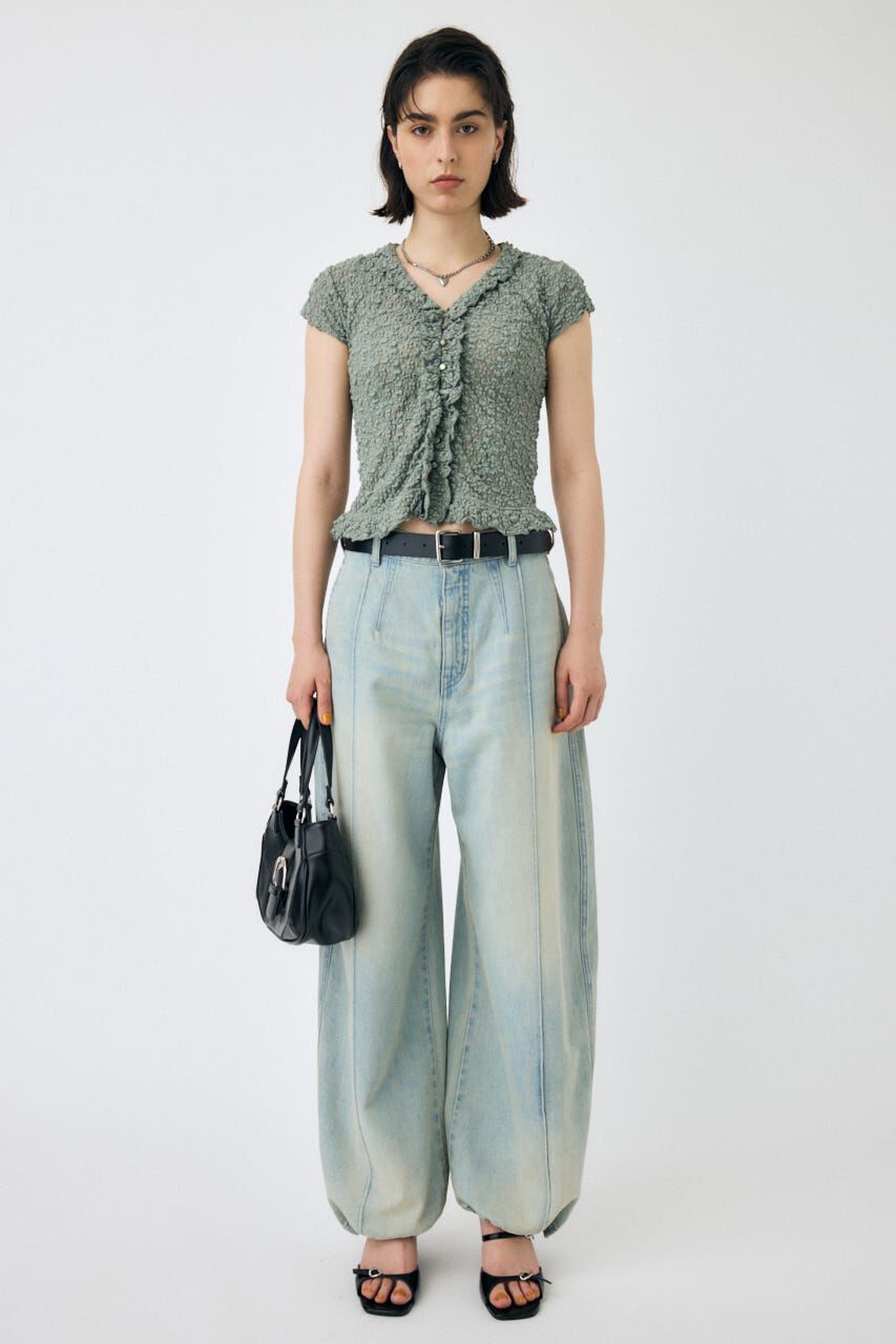 MOUSSY「RUFFLE LACE ノースリーブトップス」|Tシャツ・カットソー|