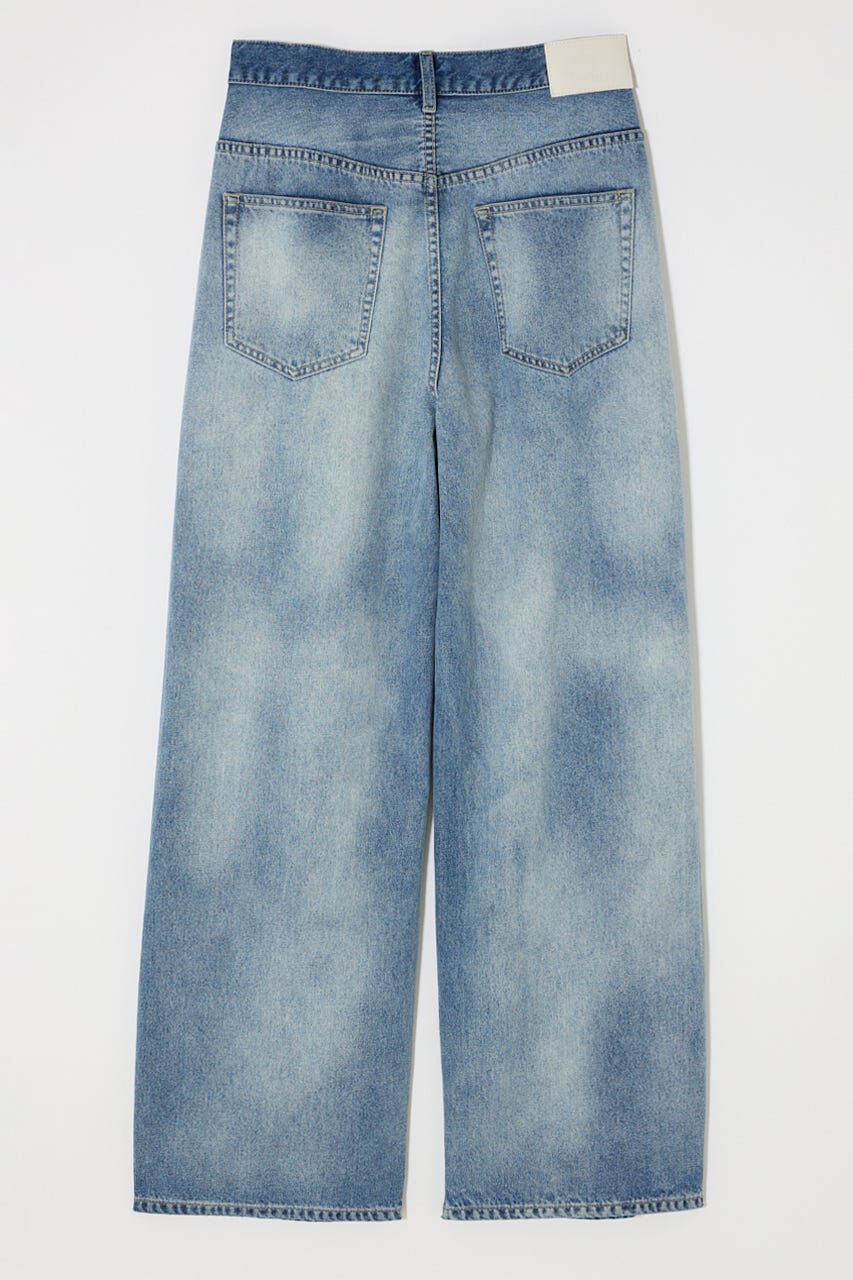 MOUSSY「TUCKED WAIST LOOSE ストレートデニム」|デニム|