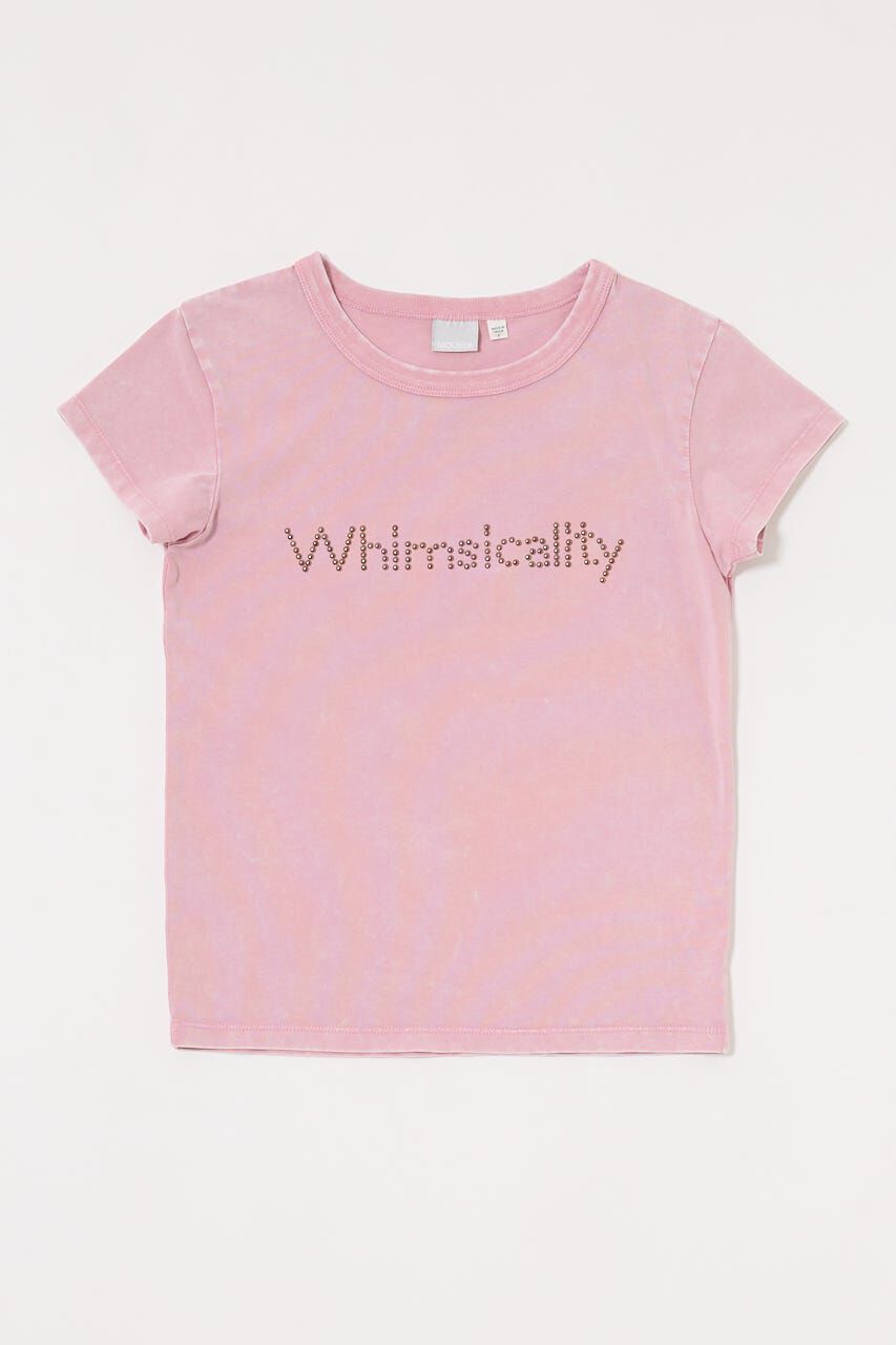 MOUSSY「STUDS LOGO TEE」|Tシャツ・カットソー|PNK