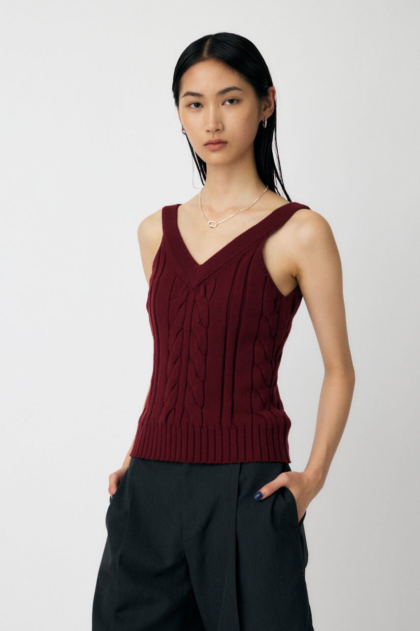 MOUSSY「CABLE KNIT キャミソール」|キャミソール|BRD