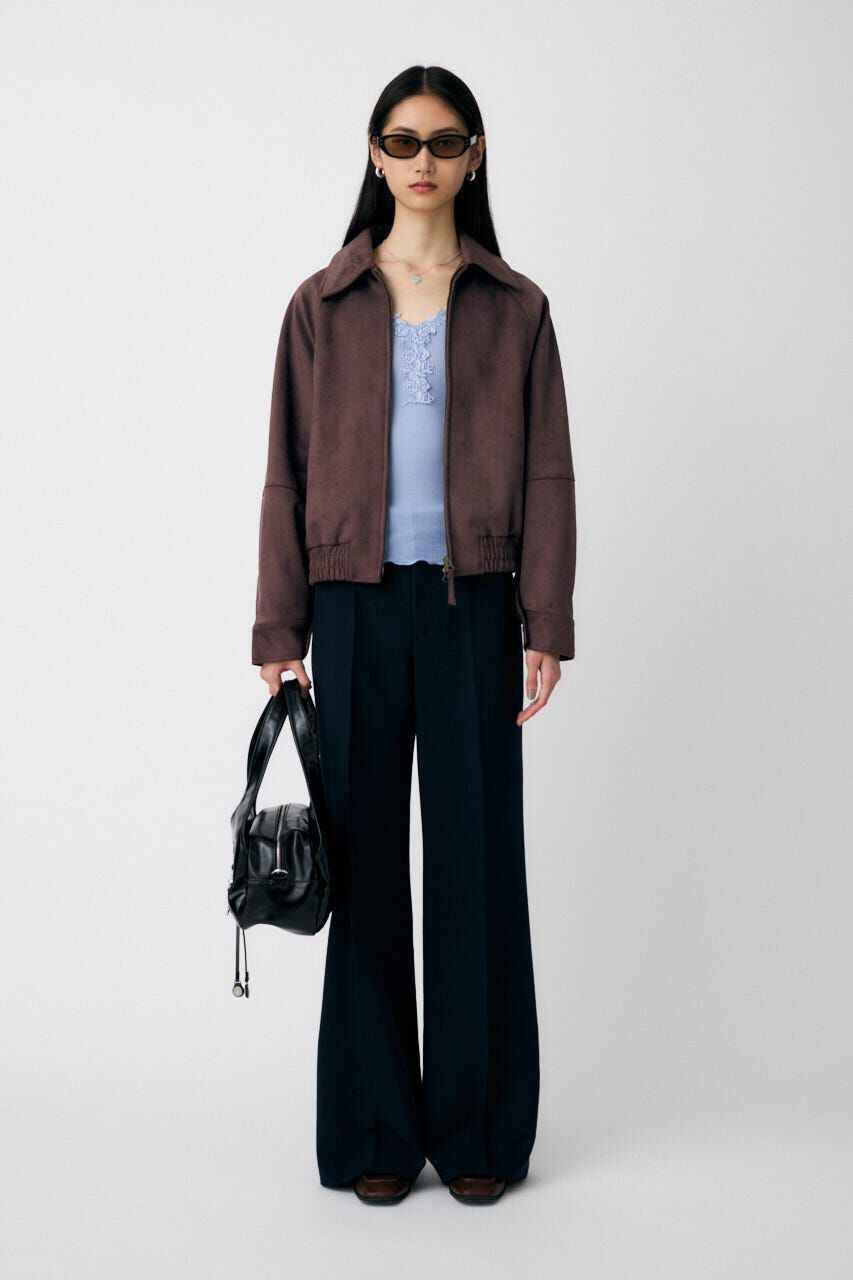 MOUSSY「F/SUEDE GATHER ブルゾン」|ブルゾン・スタジャン|