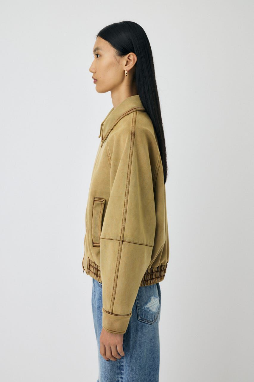 MOUSSY「F/SUEDE GATHER ブルゾン」|ブルゾン・スタジャン|