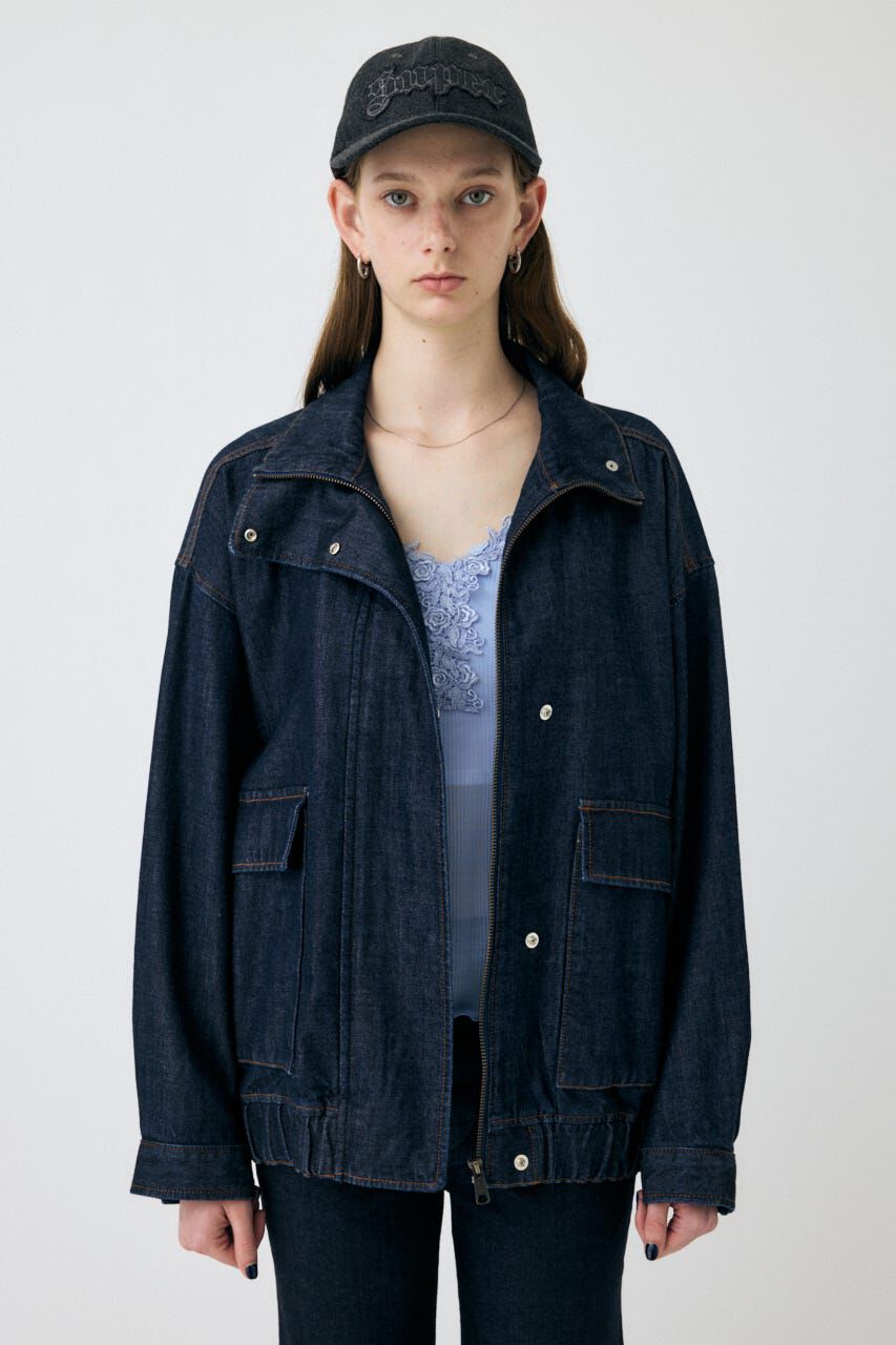MOUSSY「TENCEL(TM)  DENIM OVER ブルゾン」|デニムジャケット|One Wash1