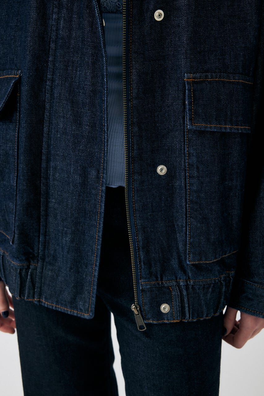 MOUSSY「TENCEL(TM)  DENIM OVER ブルゾン」|デニムジャケット|