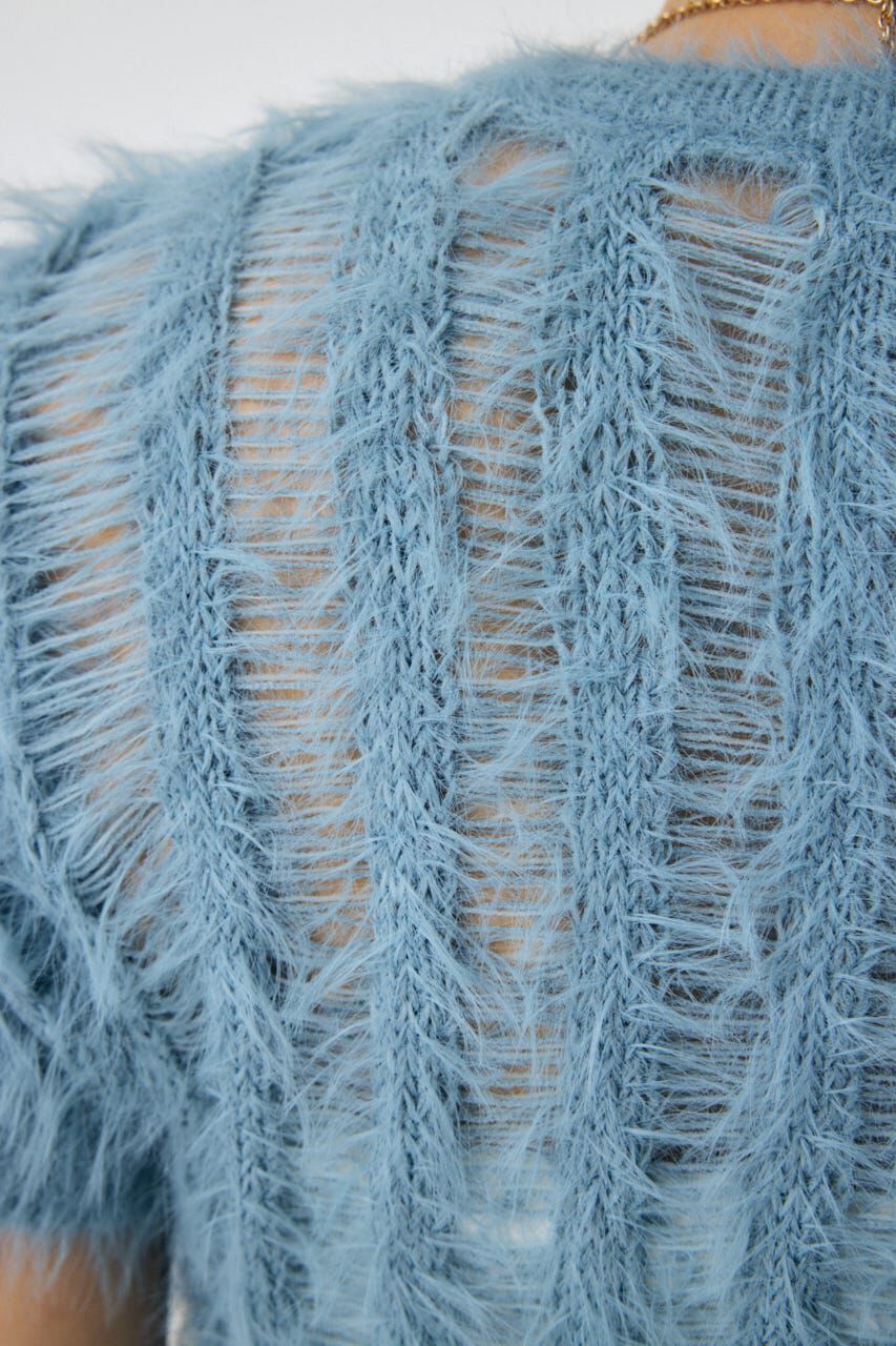 MOUSSY「SHEER SHAGGY ニット」|ニット・セーター|