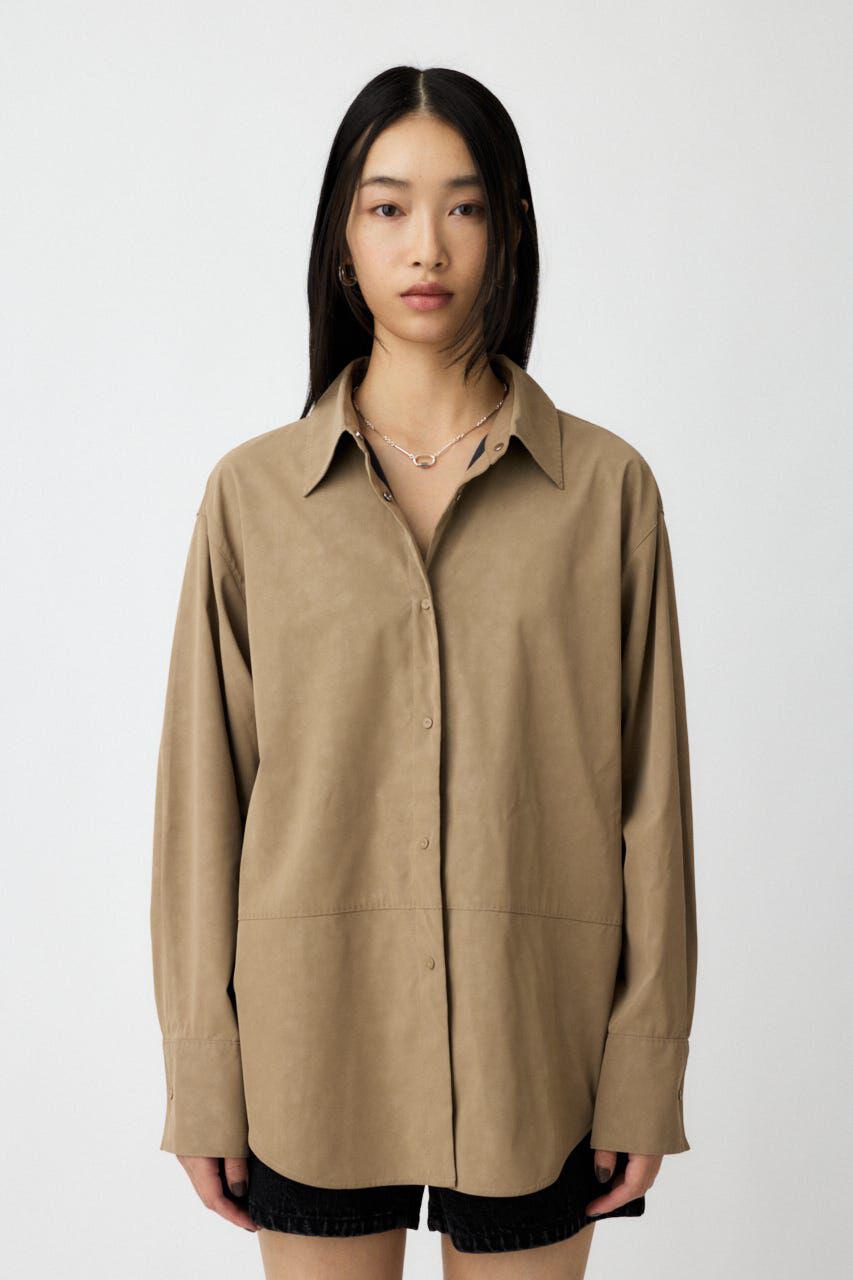 MOUSSY「F/LEATHER シャツ」|シャツ・ブラウス|