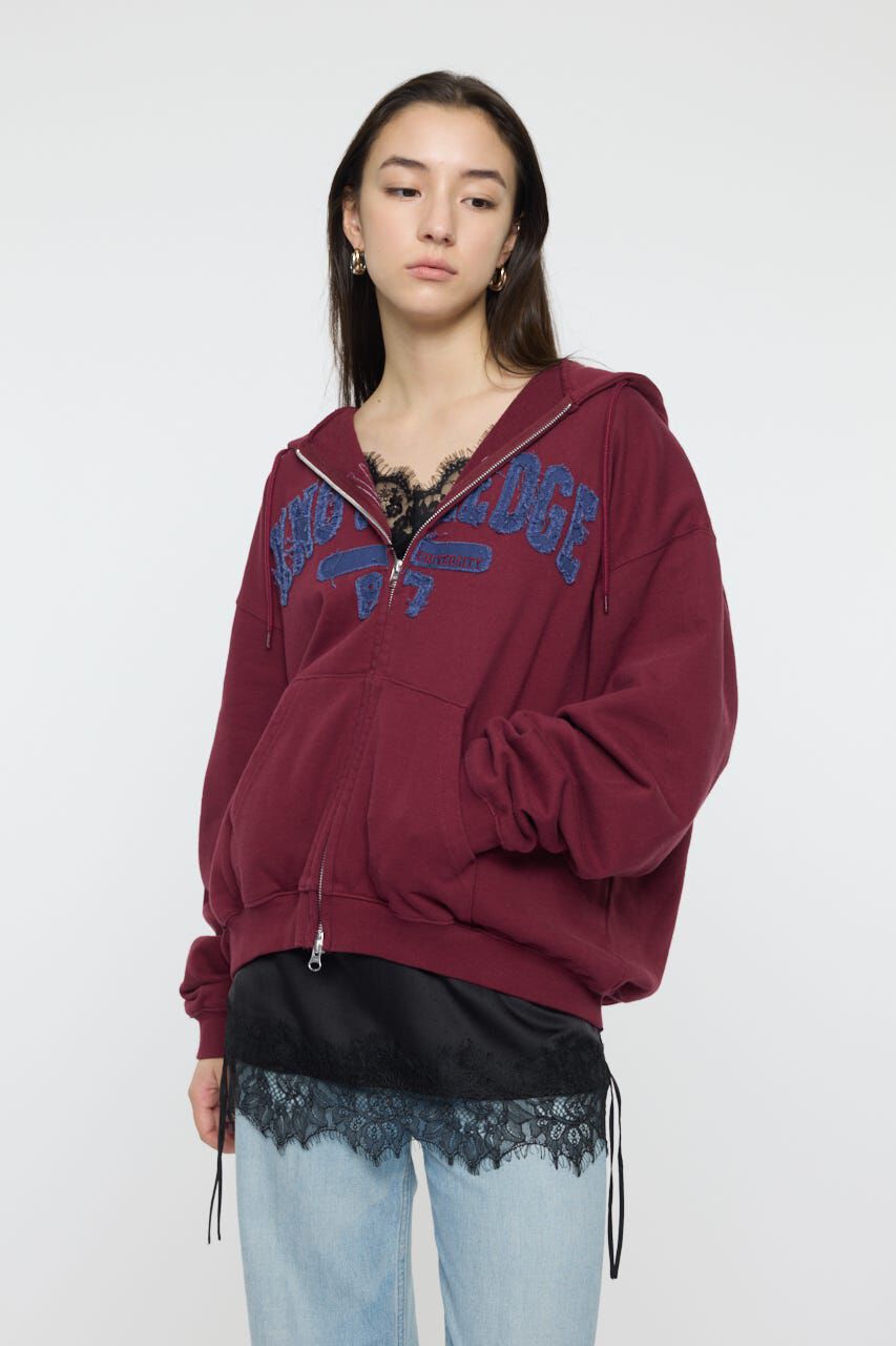 MOUSSY「COLLEGIATE ZIP フーディー」|パーカー|