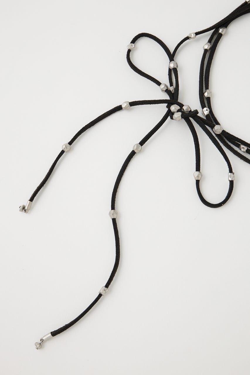 MOUSSY「BEADED F/SUEDE チョーカー」|ネックレス|