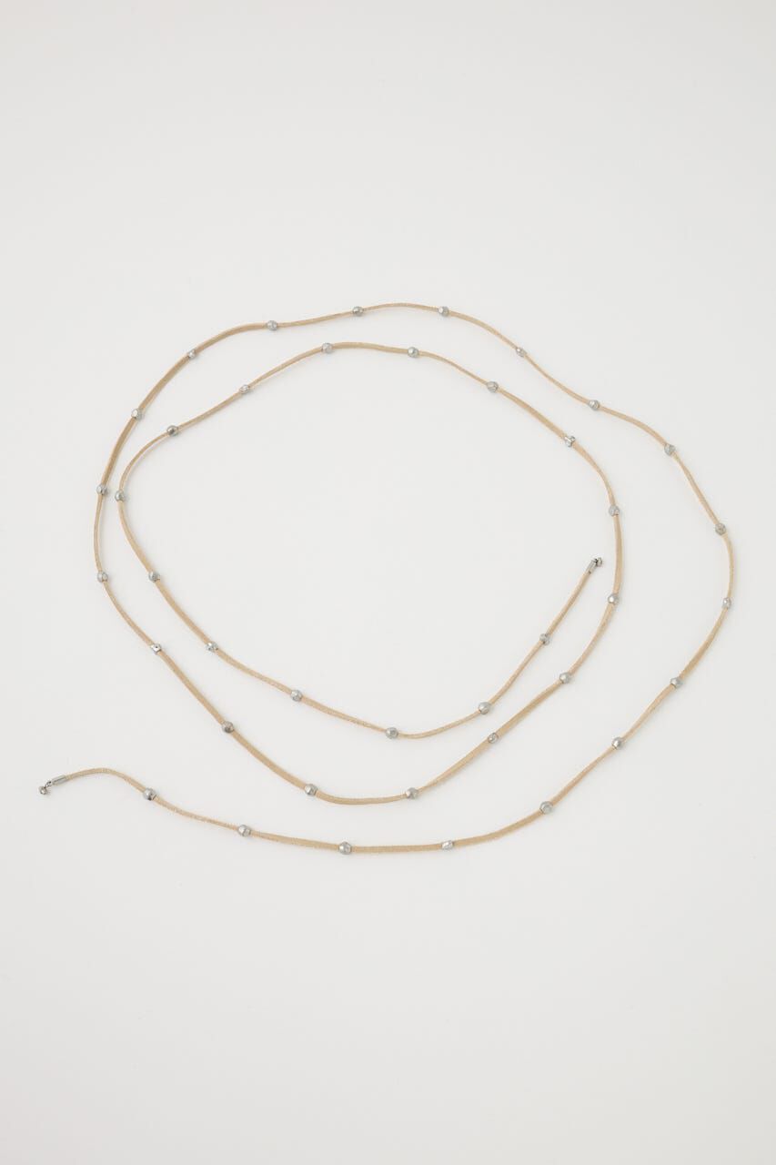 MOUSSY「BEADED F/SUEDE チョーカー」|ネックレス|