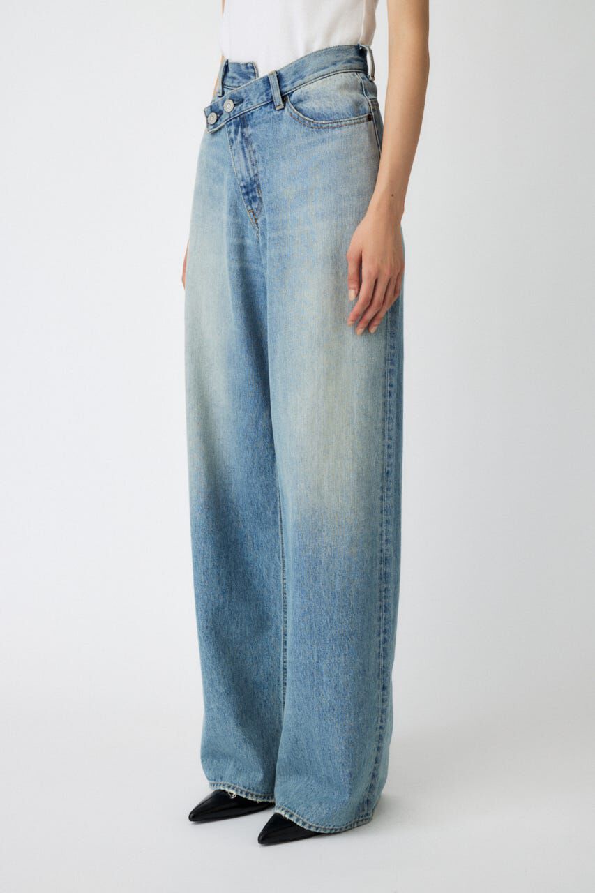 MOUSSY「CROSS WAIST WIDE ストレート」|デニム|