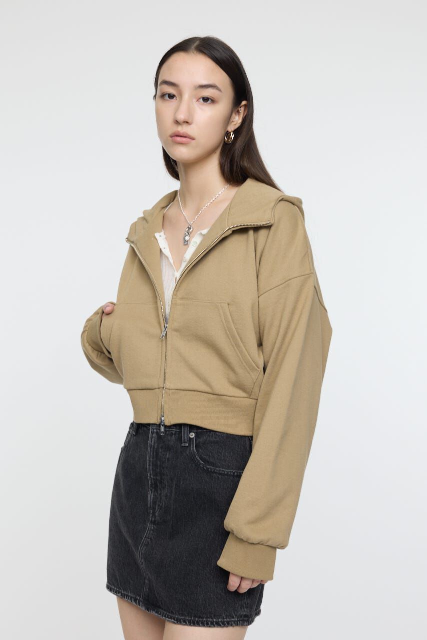 MOUSSY「SHORT ZIP UP フーディ」|パーカー|