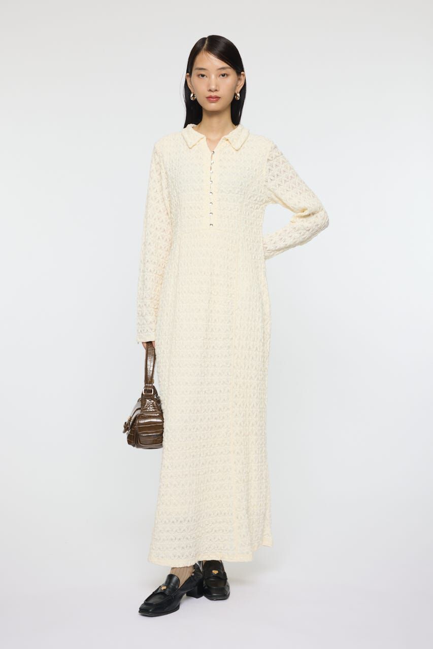 MOUSSY「L/S MERMAID LACE LONG ドレス」|ワンピース|IVOY3