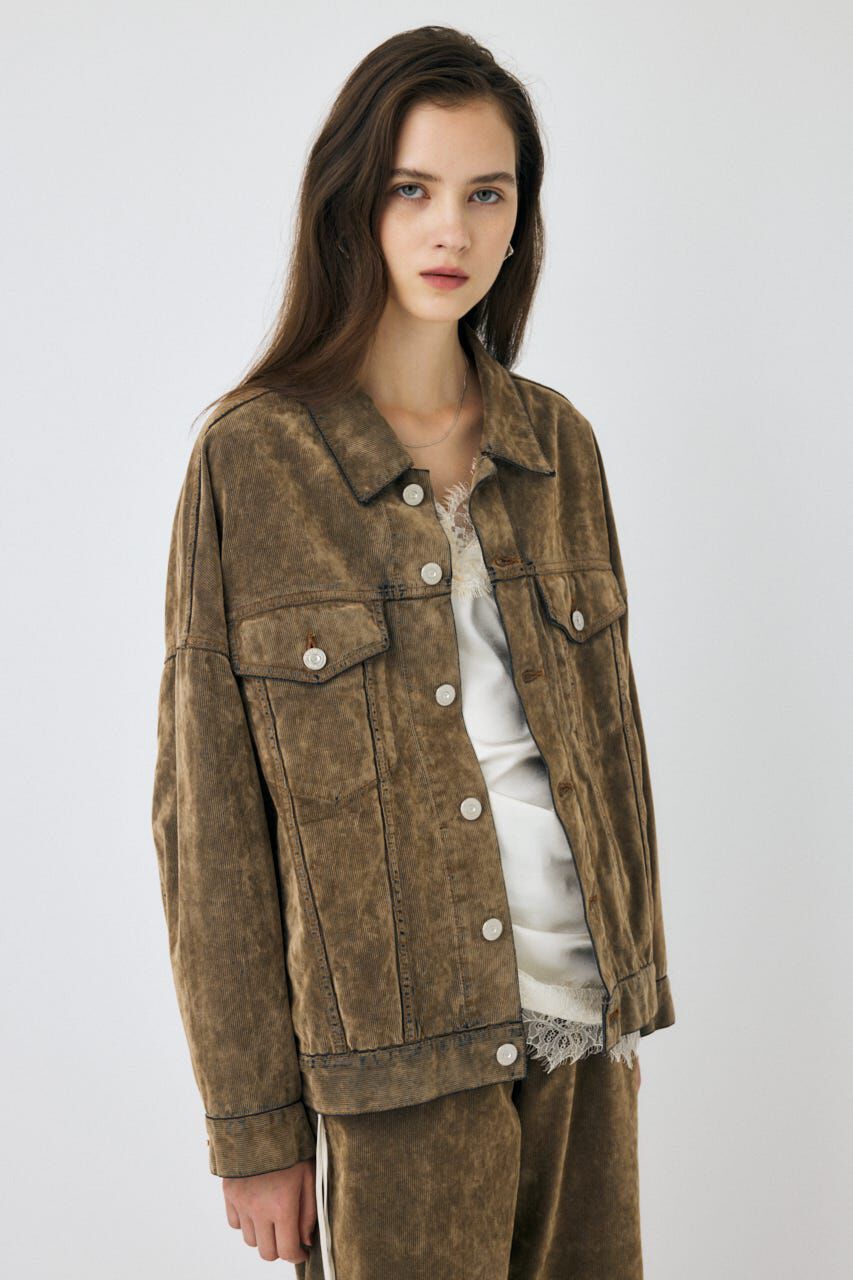 MOUSSY「OVERSIZED CORDUROY ジャケット」|デニムジャケット|