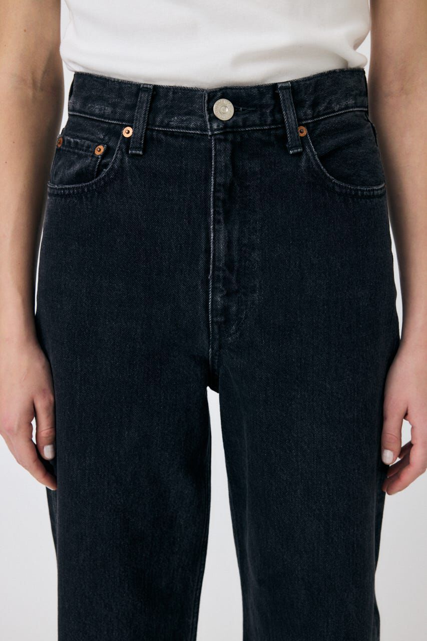 MOUSSY「HIGH WAIST BLACK STRAIGHT」|デニム|