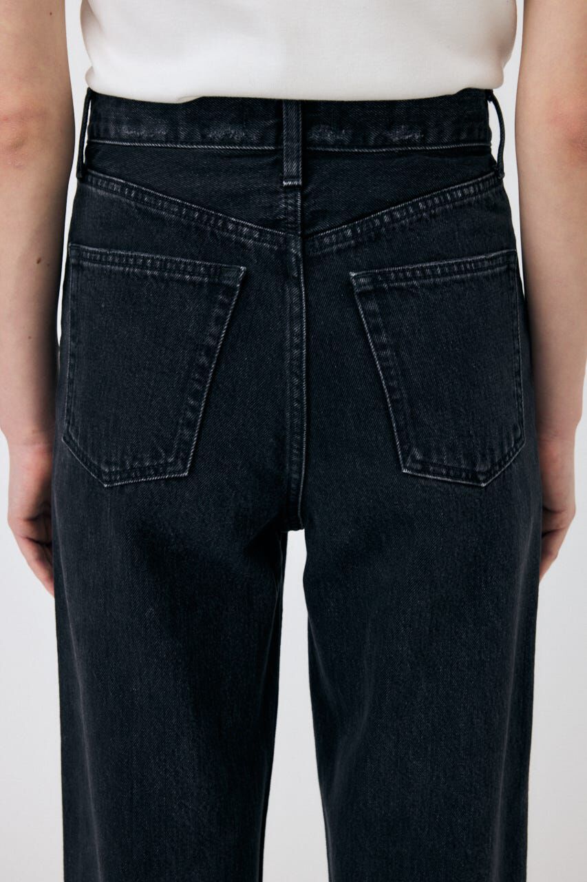 MOUSSY「HIGH WAIST BLACK STRAIGHT」|デニム|