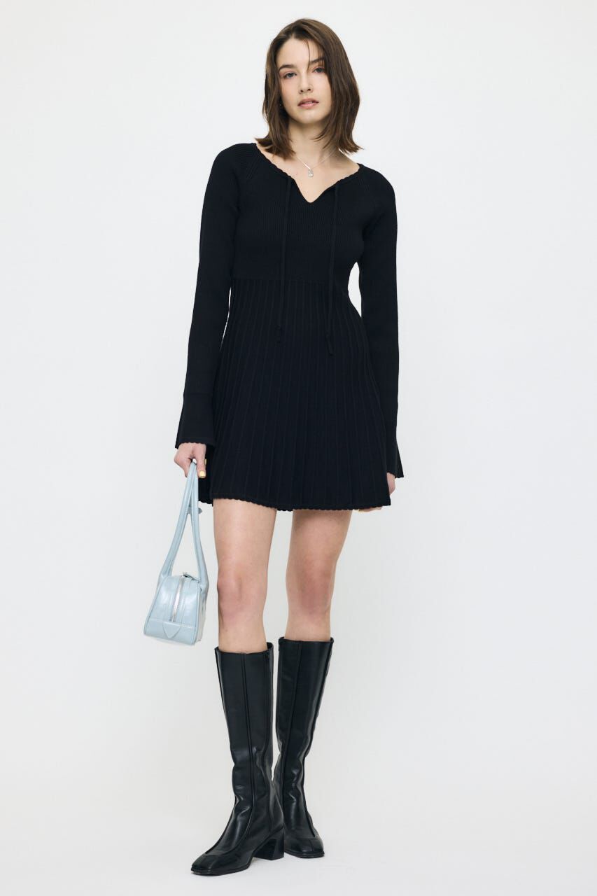 MOUSSY「PICO RIBBON MINI ドレス」|ワンピース|