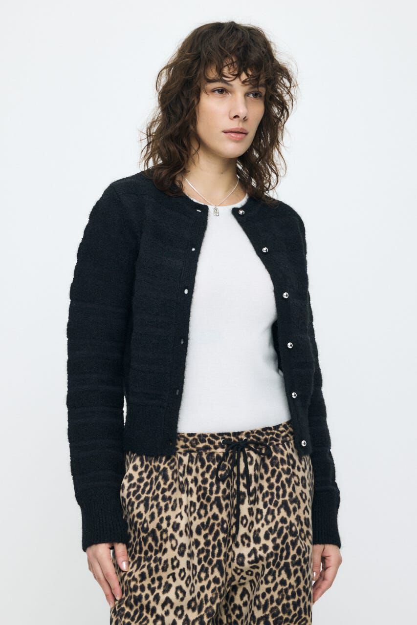 MOUSSY「SHADOW STRIPE KNIT カーディガン」|ニット・セーター|