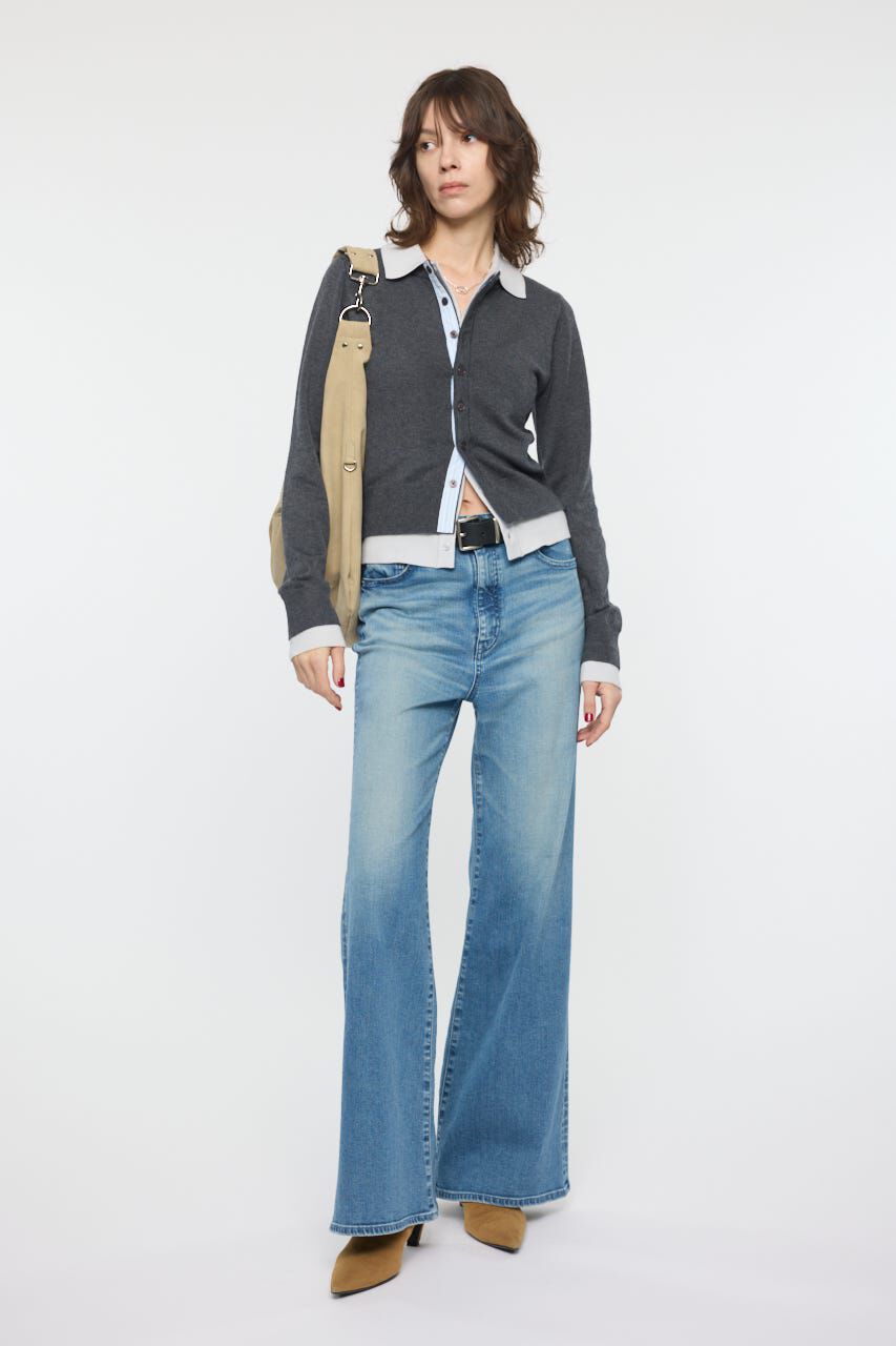 MOUSSY「DOUBLE LAYERED ニットシャツ」|シャツ・ブラウス|