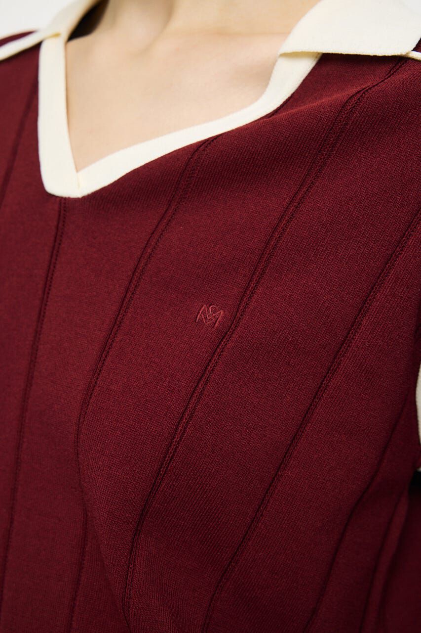 MOUSSY「BI COLOR KNIT ポロ」|ニット・セーター|