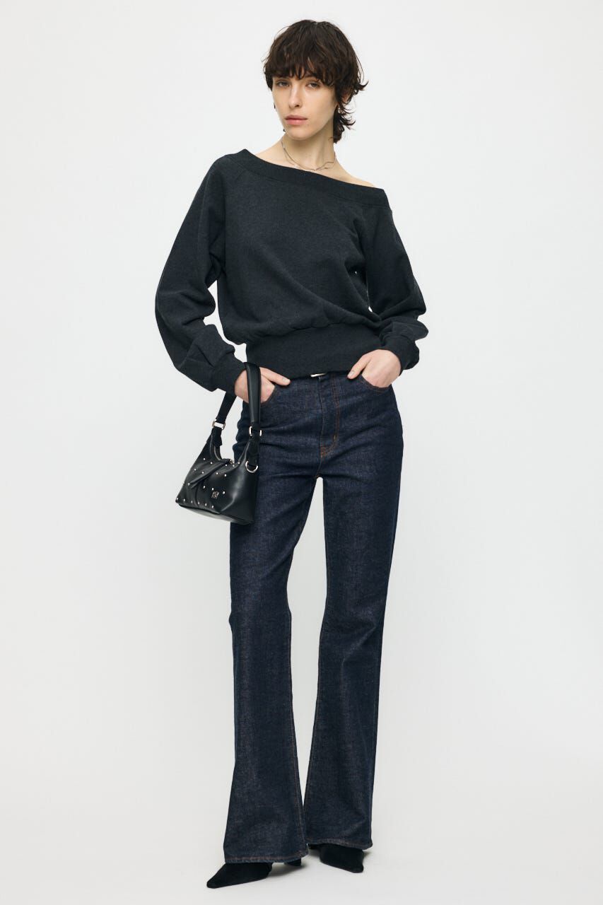 MOUSSY「SIDE SLIT OFF SHOULDER スウェット」|パーカー|