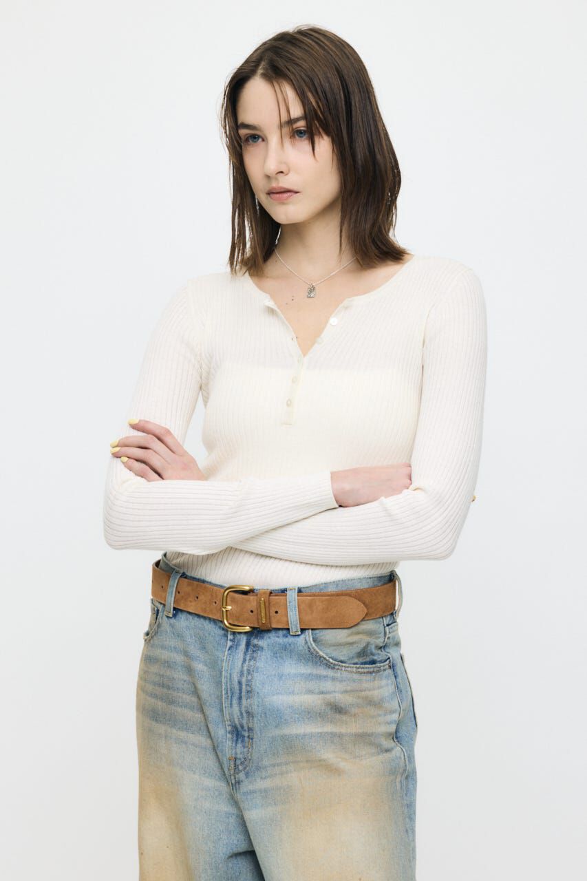 MOUSSY「CALM TOUCH HENRY NECK トップス」|ニット・セーター|