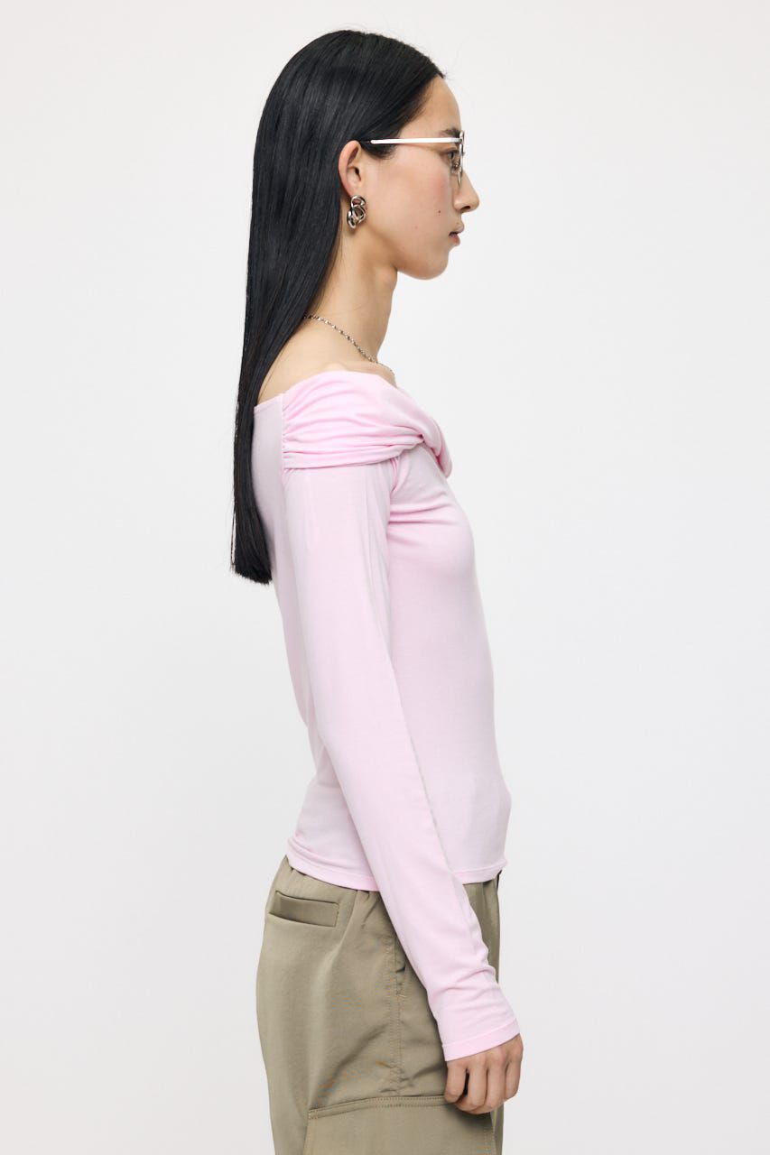 MOUSSY「ASYMMETRY TWIST NECK トップス」|Tシャツ・カットソー|