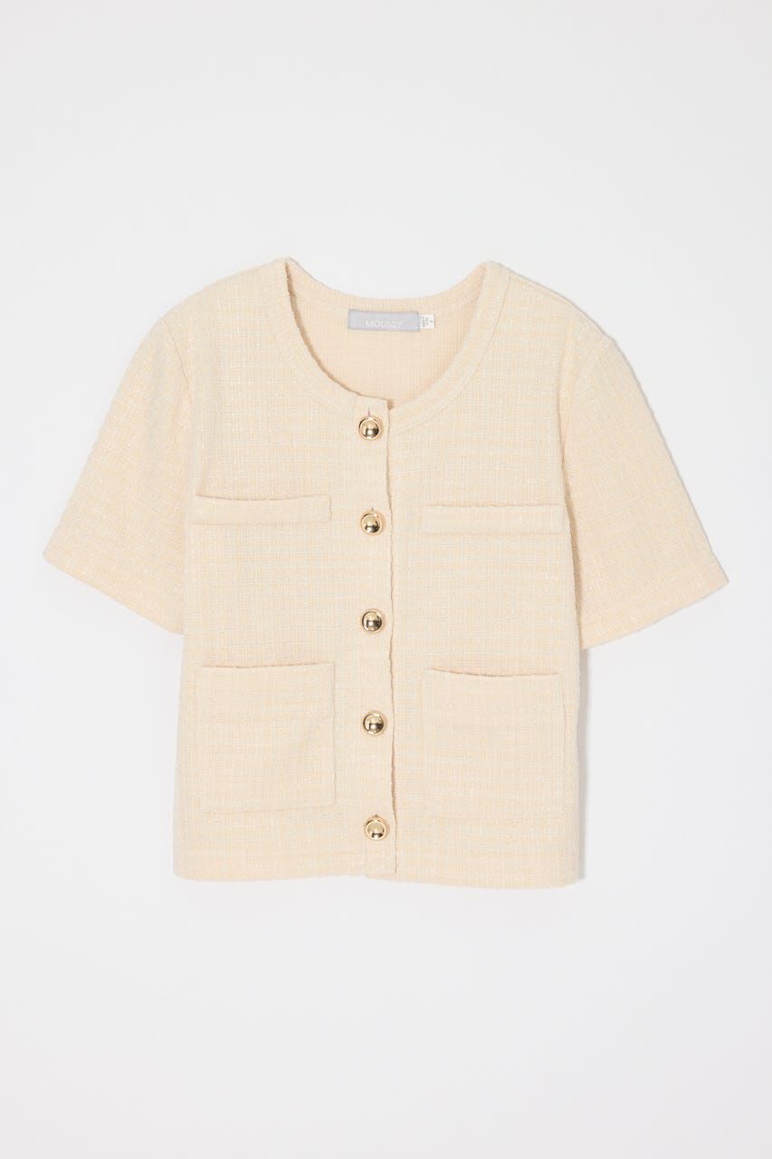 MOUSSY「TWEEDY カーディガン」|カーディガン|O/WHT1