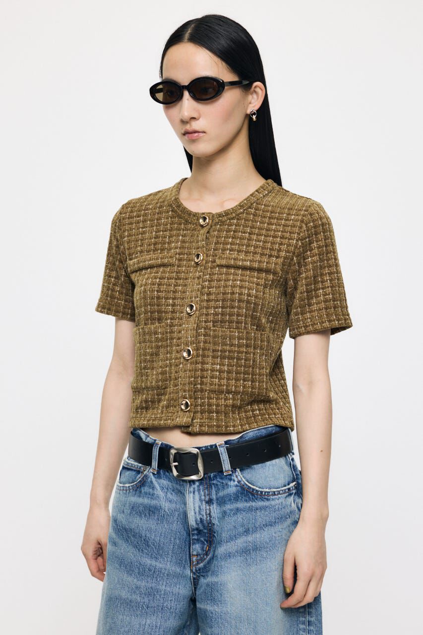 MOUSSY「TWEEDY カーディガン」|カーディガン|