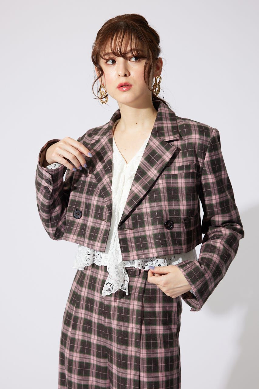 rienda「ダブルテーラードショートジャケット」|その他|