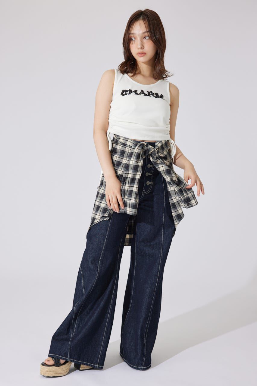 rienda「オーバールーズシャツトップス」|シャツ・ブラウス|