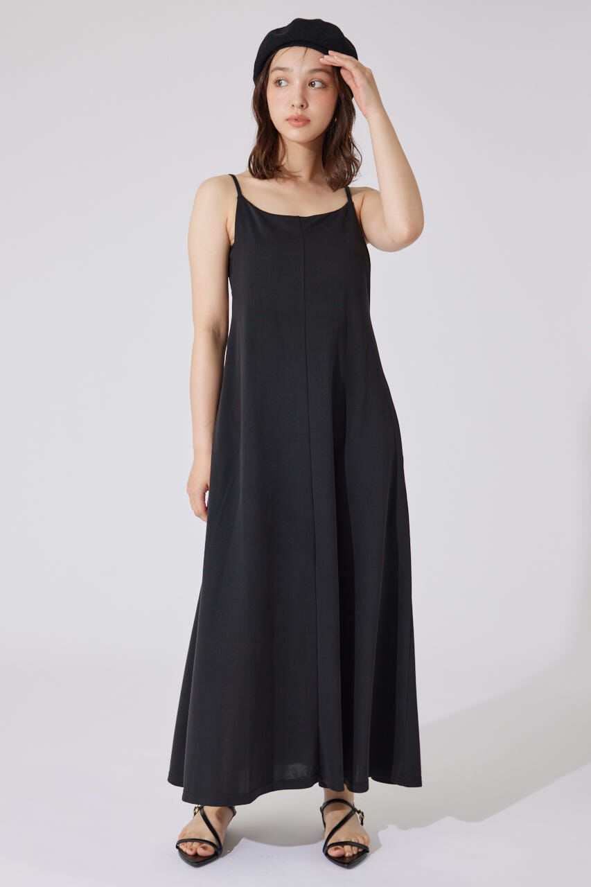 rienda「リラックスカットキャミワンピース」|ワンピース|BLK