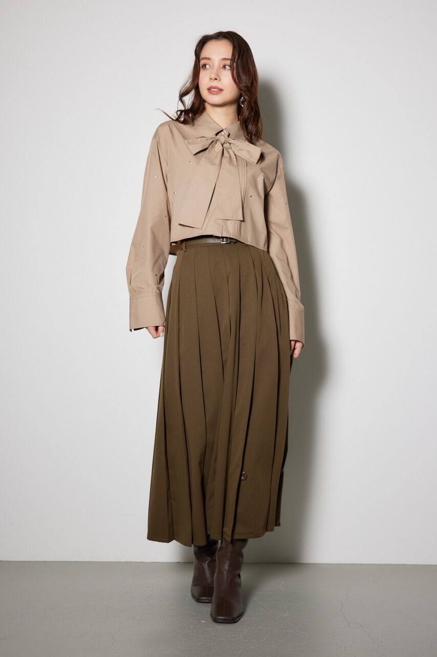 rienda「プリーツスリットスコートショートパンツ」|その他|