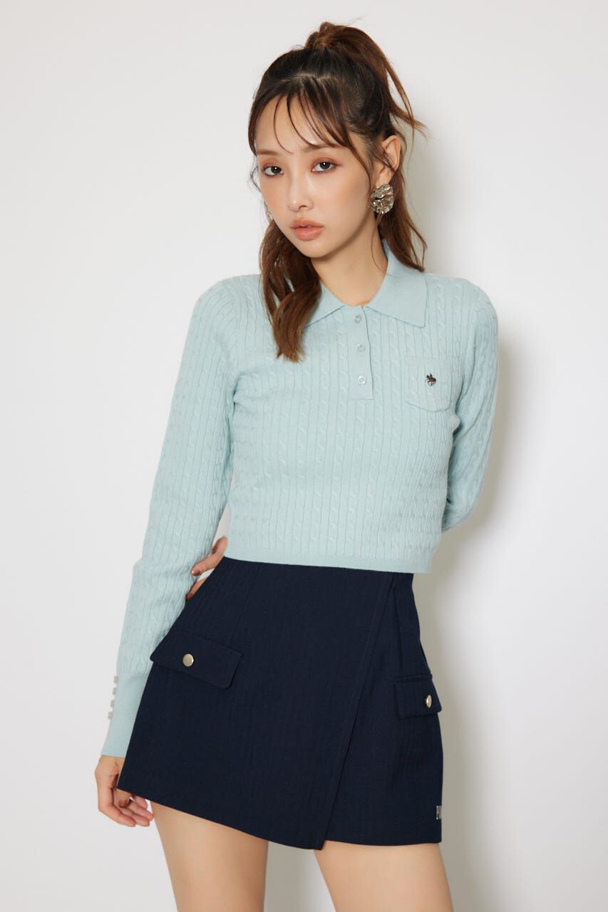 rienda「ケーブルニットトップス」|ニット・セーター|