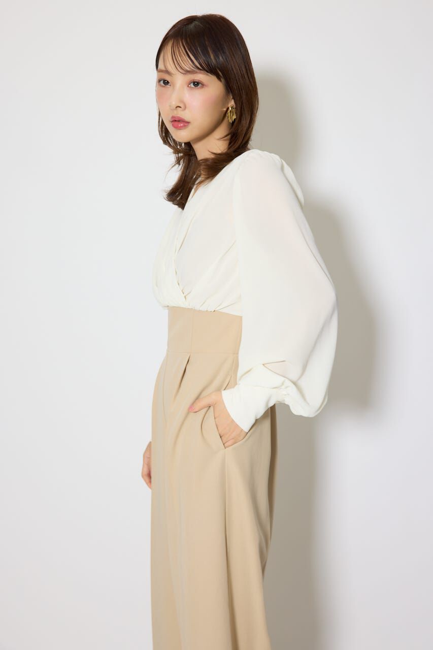 rienda「カシュクールデザインロンパース」|ワンピース|