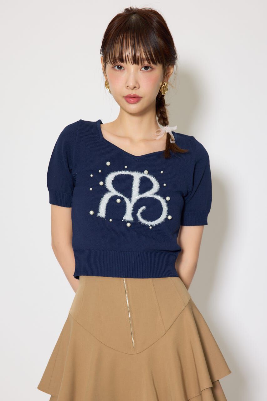 rienda「ジャガードRニットトップス」|ニット・セーター|