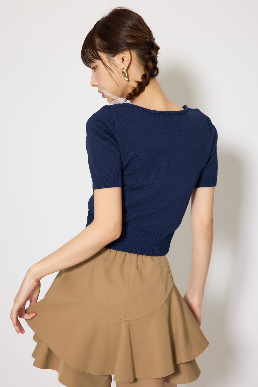 rienda「ジャガードRニットトップス」|ニット・セーター|