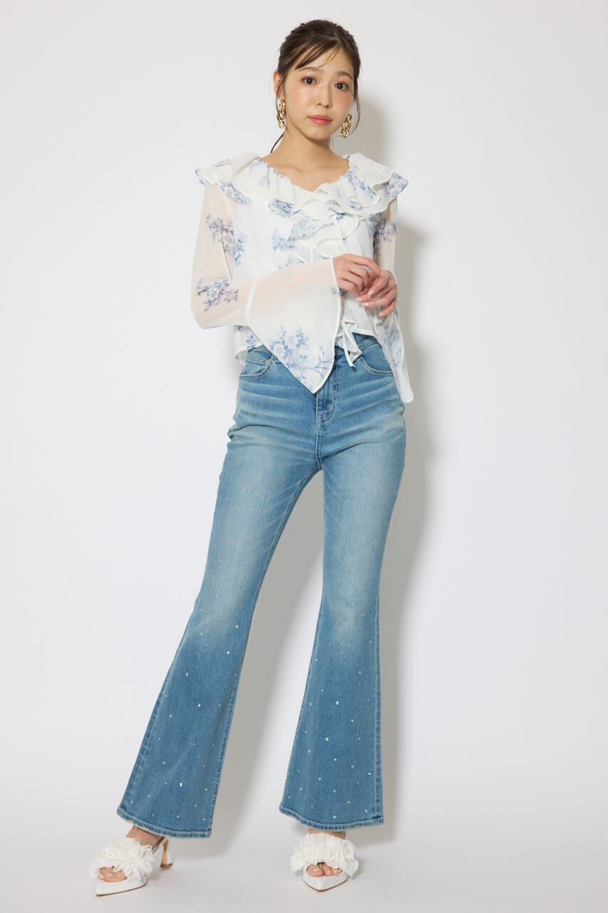 rienda「フリルカラートップス」|シャツ・ブラウス|