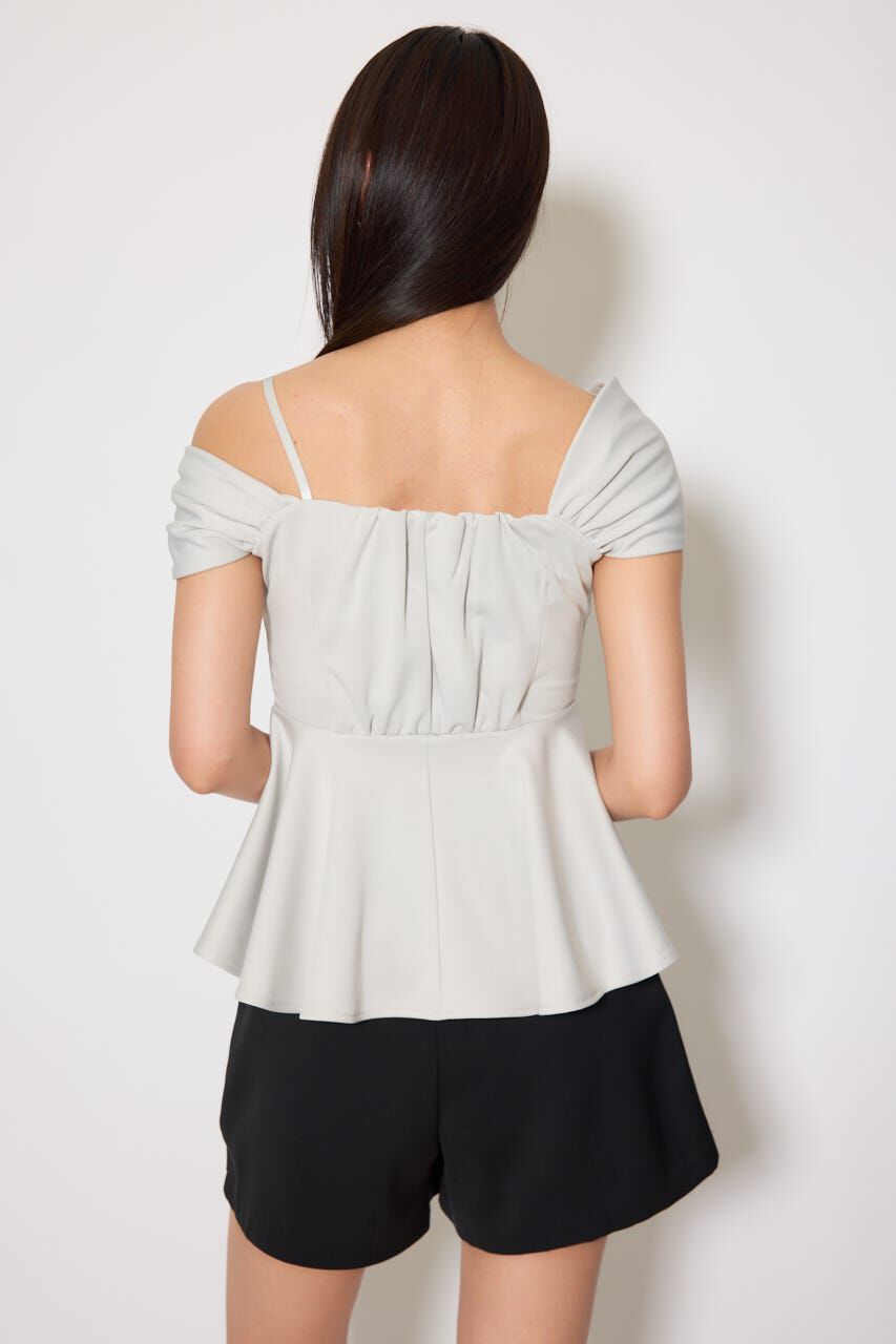 rienda「ワンショルペプラムカットトップス」|Tシャツ・カットソー|