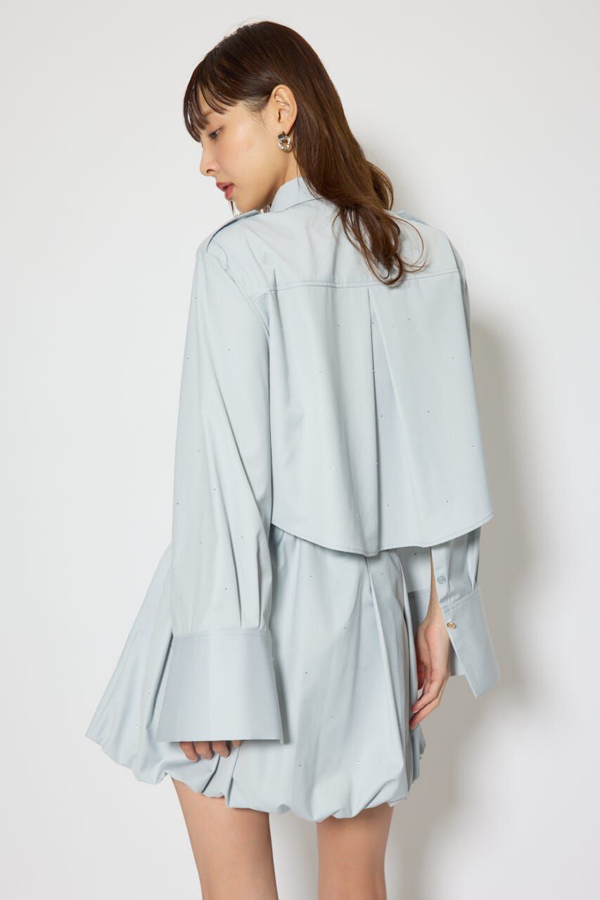 rienda「ワークディティールクロップドシャツ」|シャツ・ブラウス|