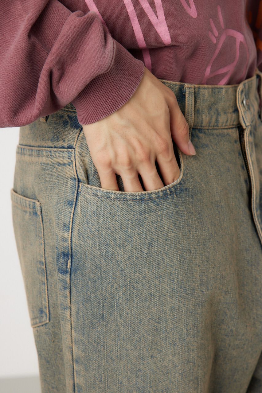 RODEO CROWNS「vintage wash ワイドデニムパンツ」|デニム|