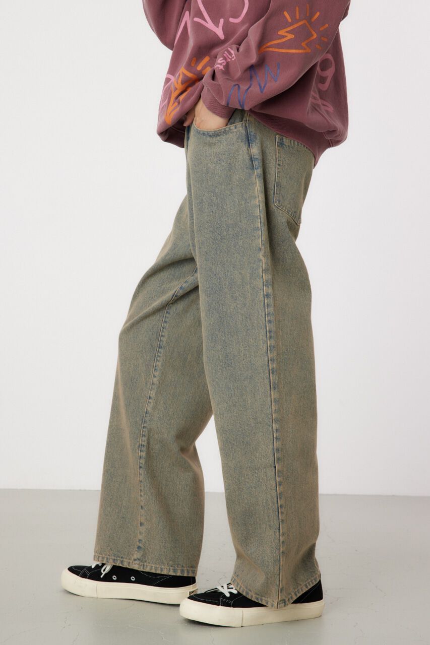 RODEO CROWNS「vintage wash ワイドデニムパンツ」|デニム|