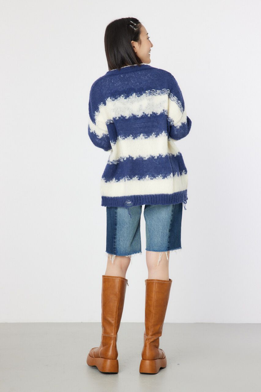 RODEO CROWNS「Grunge Border Knit カーディガン」|ニット・セーター|